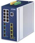 PLANET IP30 Ind. DIN-rail L3 Mgmt GbE 10/100/1000, Al, Blue