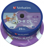 Verbatim 43667 blank DVD 8.5 GB DVD+R DL 25 pc(s)