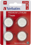 Verbatim LITHIUM BATTERY CR2430 3V 4 PACK