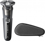 Philips Series 5000 wet and dry electric shaver S5887/30, SkinIQ, SteelPrecision blades, 360-D flexible heads, PowerAdap