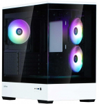 Zalman P30 Mini-Tower mATX PC Case, Tempered Glass, Black/White