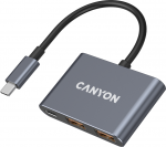 CANYON DS-3 3in1 USB-C Hub Dark Grey
