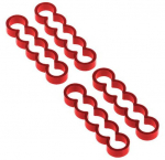 Alphacool Eiskamm Alu X5 Flat - 4mm red - 4 pcs