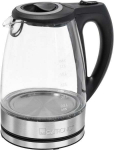 Clatronic Glass Kettle WKS 3744 G 2.200W 1.7L Black/Silver