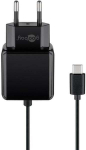 Ladeger&auml;t mit 1,5m USB-C Anschlusskabel 3,0A (15W) (schwarz)