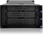 IcyDock 3x3.5" SATA in 2x5.25" bay backplace cage 80mm fan