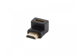LANBERG HDMI-A male to female adapter, 90&deg; down, 4K