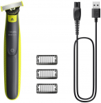 Philips Oneblade QP2724/23, 45 min run time/8hour charging (NiMH), 3 click-on stubble combs (1, 3, 5 mm)