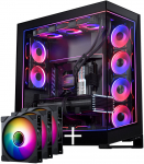 Phanteks NV7 E-ATX Case, Tempered Glass, ARGB, Black & M25 Gen2 PWM D-RGB Fan 3-Pack