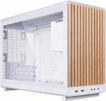 Lian Li DAN Cases A3-mATX Wood Edition PC Case, Tempered Glass, Micro-ATX, Beech, White