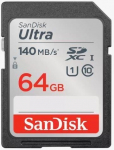 Sandisk memory card SDXC 64GB Ultra 140MB/s UHS-I