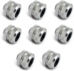XSPC Anschluss G1/4" auf 14mm Hardtube, chrome - 8 St&uuml;ck