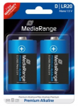 MediaRange Premium Alkaline Batteries, Mono D|LR20|1.5V, Pack 2