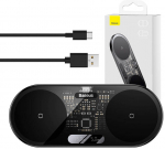 Baseus Dual Qi Wireless Charger with Digital LED Display 20W