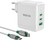 MOKiN PD140W 2C1A GaN 2xUSB-C 1xUSB-A Charger Black