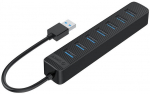 Orico TWU3 USB to 7-Port USB 3.0 Hub Adapter (Black)