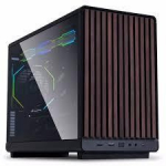 Lian Li DAN Cases A3-mATX Wood Edition PC Case, Tempered Glass, Micro-ATX, Walnut, Black