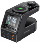 BliTZWOlF BW-FW10 alarm clock with charger 2xUSB-A 4xUSB-C 240W