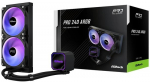 ASRock Pro 240 ARGB liquid CPU cooler, 240 mm, black
