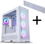 PHANTEKS Eclipse G400A PC Case Bundle + Matrix LED - White