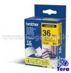 Brother TZ661 36mm Black on Yellow Label Tape