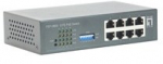 8 x 10/100Base-TX RJ-45 PoE, 90W, 1.6Gbps, 1K MAC, IEEE 802.3/u/x/af, 700g