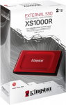 Kingston XS1000 2TB Portable USB 3.2 Gen 2 External RED SSD