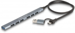Delock 7 Port Slim USB Hub mit USB Type-C oder USB Typ-A