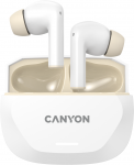 CANYON headset HEXAGON 7 TWS ANC+ENC Wireless Charge White Beige