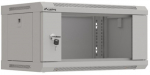Lanberg Szafa instalacyjna rack wisząca 19" 4U 540x350 szara drzwi przeszklone ( flat pack)