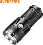 Flashlight M6-S, 3000lm, 36W, rechargable USB C, 4x 18650 10400mAh, IP44