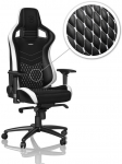 Noblechairs EPIC Black/White/Red Leather Gaming Chair with Pillow Set