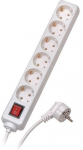 Vivanco extension cord 6 sockets 1.4m with switch, white (28260)