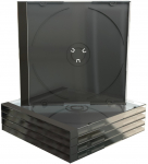 MediaRange CD Jewelcase for 1 disc, 10.4mm, black tray, Pack 5