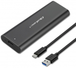 Qoltec Enclosure for M.2 NVMe SSD, USB Type-C