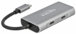 Delock USB 3.2Gen2 Typ-C 2xTyp-A Bu 2xTyp-C Bu External Hub