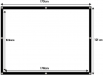 Maclean projection screen, 84", 175x131cm, 25mm 4:3 border, tension hooks, MC-166