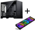Phanteks XT M3 PC case, mini case + D30 PWM D-RGB fan 3-pack, black