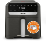 Tefal Easy Fry Mega Compact EY866HE1 fryer Single 7.5 L Stand-alone Hot air fryer Black, Silver