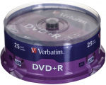 Verbatim DVD+R Matt Silver 4.7GB 16x 25pcs spindle