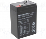BATTERY 6V 4.5AH VRLA/EP4.5-6 EUROPOWER EMU