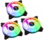 Aerocool Duo 12 Pro ARGB LED L&uuml;fter, 3er Pack inkl. Controller - 120mm