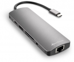 Sharkoon USB 3.0 Type C Combo Adapter Grey
