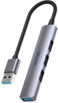 Unitek H1208A 4 port USB Hub, 3x USB-A 2.0, 1x USB-A 3.0, silver
