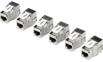 Cat6a, RJ-45, 22x38x17mm, 26g, Silver