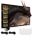 Maclean projection screen, 150", 300x220cm, 25mm 4:3 border, tension hooks, MC-168