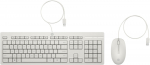 HP 225 G2 USB Wired Mouse Keyboard Combo, Copilot Key - Cashmere White - ESTONIAN