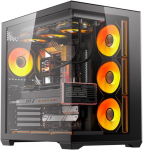 darkFlash C280 Black Computer Case + 7 Fans