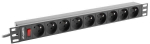 Lanberg Rack power strip PDU 19 inch 1U 16A 9X 230V PL 3m black