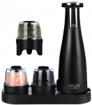 Spice, Salt & Pepper Grinder - Set of 3 Grinders - USB Adler